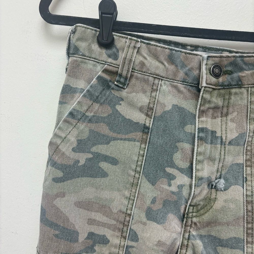 Free People Jeans Camo Remy Cropped Wide Leg High Rise - Picture 3 of 15